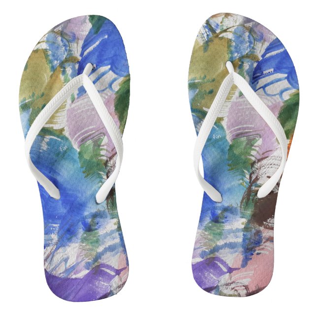 Tongs Tournes de taches de couleur (Semelle)