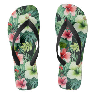 Tongs Tournes d'impression tropicales