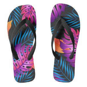 Tongs Tournes d'impression tropicales