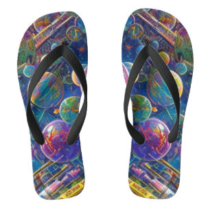 Tongs Tournes larges de la course spatiale