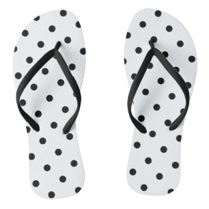 Tongs Tournes Pois blanches/noires