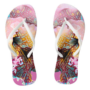 Tongs Tournes roses d'orchidée