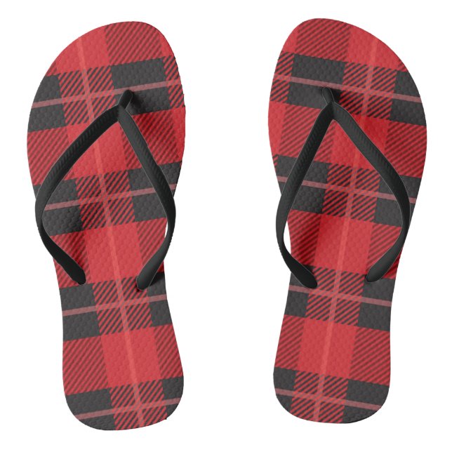 Tongs Tournes rouges et noires (Semelle)