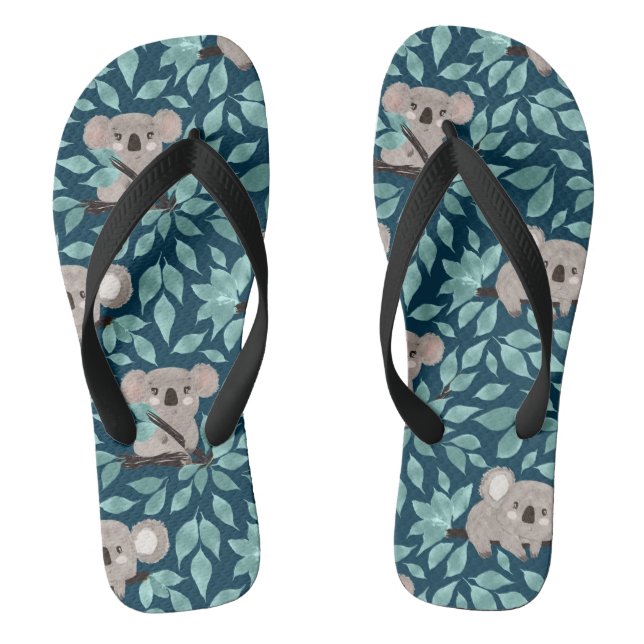 Tongs Tournes turquoises de l'ours Koala (Semelle)