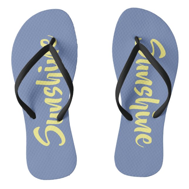 Tongs Tournesol bleu jaune (Semelle)