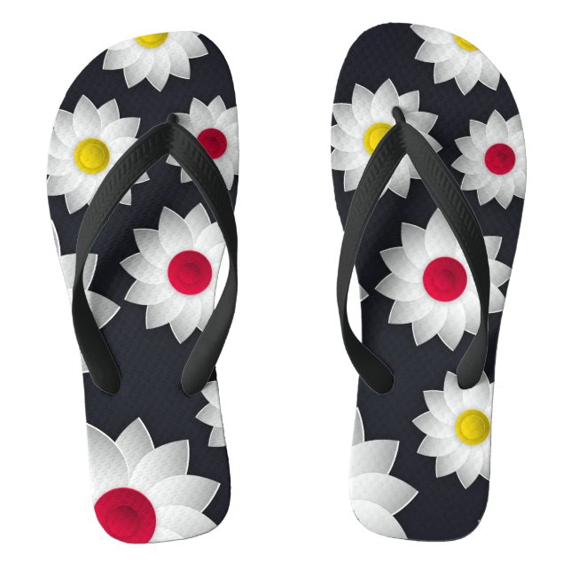 Tongs Tournesol floral chic élégant de fleurs de (Semelle)
