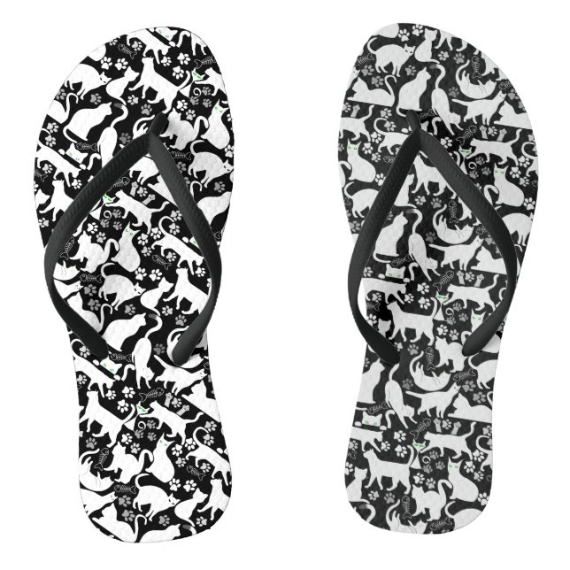Tongs Tous les chats motif.w.bx4 (Semelle)