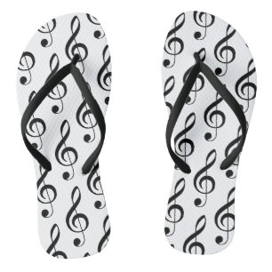 Tongs Treble Clef Musical Black White Chanson Musique
