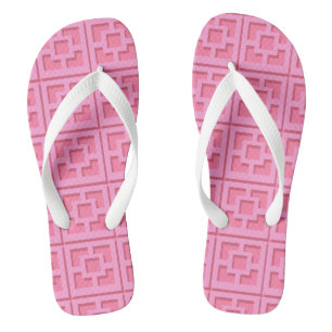Tongs Trellis rose Rétro Tournes pour adultes, larges b