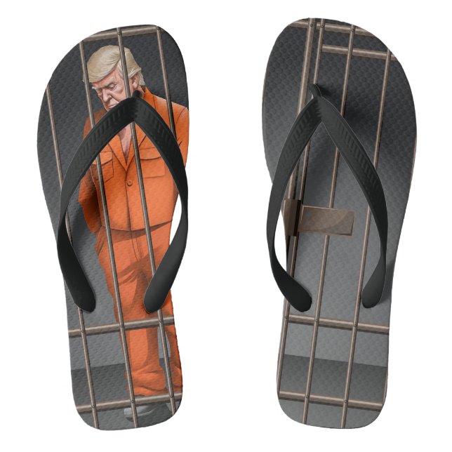 Tongs Trump en prison - Flops à lèvres adultes (larges b (Semelle)