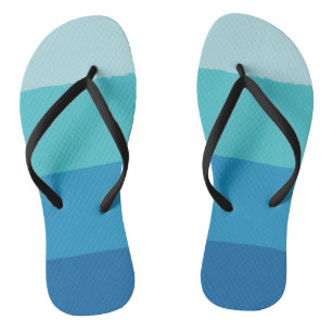 Tongs Turquoise décontractée 4 bandes Hommes Flip Flops