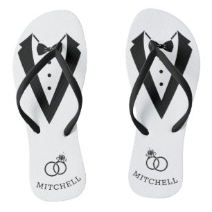 Tongs Tuxedo Flip Flops