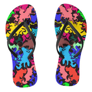 Tongs Twirl coloré Abstrait /