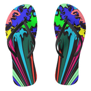 Tongs Twirl coloré Abstrait / Pinched /