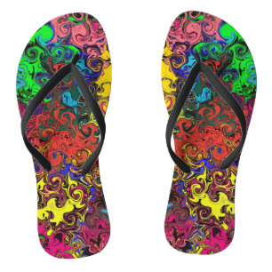 Tongs Twirlers colorés Abstraits /