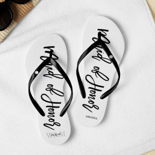 Tongs Typographie moderne "Maid of Honor"
