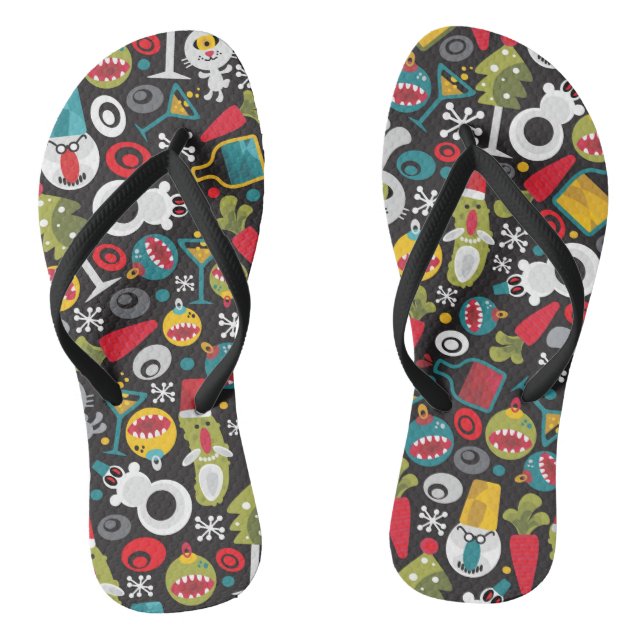 Tongs Ugly Christmas and Happy New Year (Semelle)