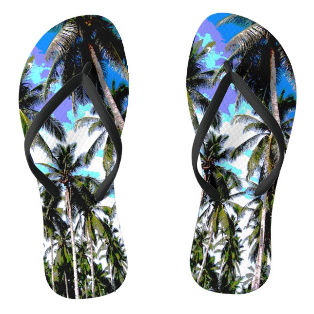 Tongs Vacances tropicales Palm Trees Design (Semelle)
