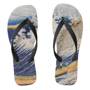 Tongs Vagues océaniques Hokusai Bateaux en mer