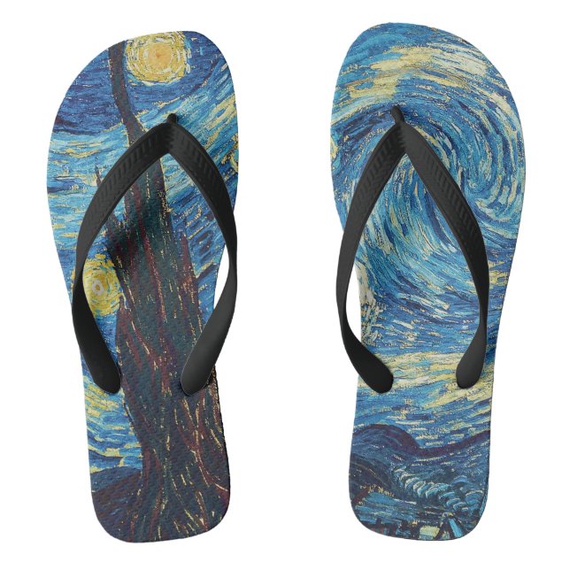 Tongs Van Gogh Starry Classic Nuit Impressionnisme Art (Semelle)