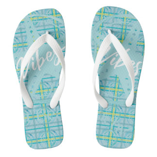 Tongs Vibes de chaux Plaid