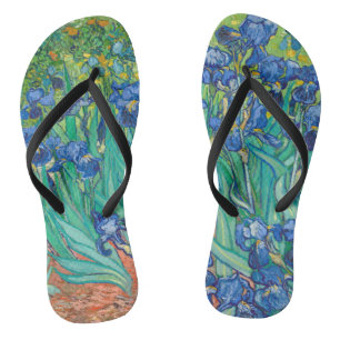 Tongs Vincent Van Gogh Iris Floral Antique Beaux-Arts