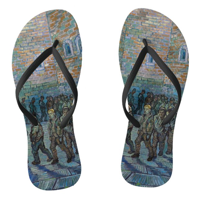 Tongs Vincent van Gogh - La cour de la prison (Semelle)