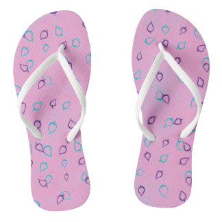 Tongs Violet, Choisissez une couleur Contours de feuille