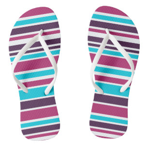 Tongs Violet Rose Et Violet Gratté