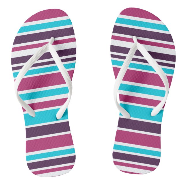 Tongs Violet Rose Et Violet Gratté (Semelle)