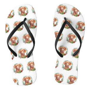 Tongs Vizsla Christmas Wreath Festive Pup