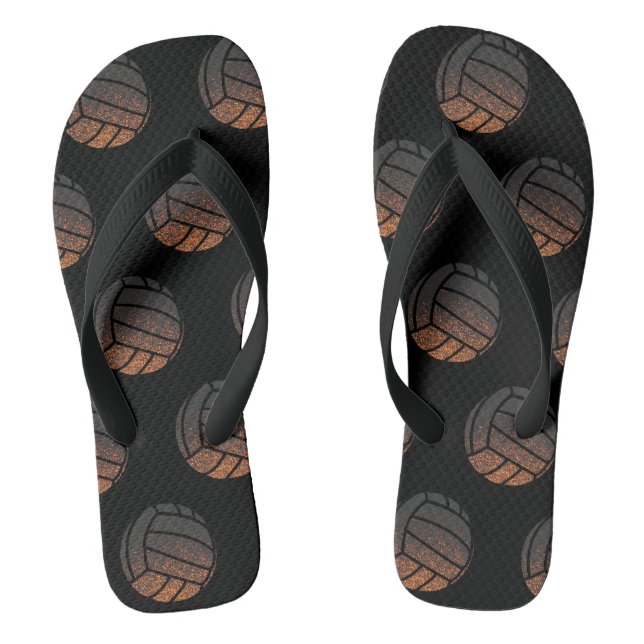 Tongs Volleyball noir et orange (Semelle)
