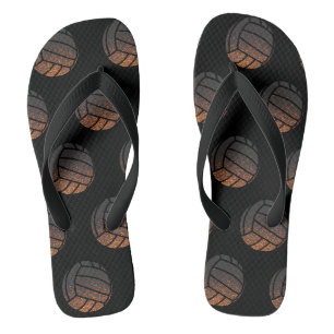 Tongs Volleyball Orange et Noir