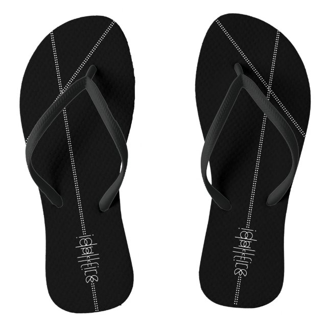 Tongs Votre nom en tant que glyphes Aliens Unique Noir (Semelle)