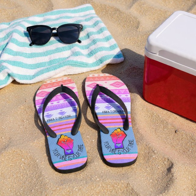 Tongs Votre Vibe Est Votre Tribe - Dusk Dancer Flip Flop (Créateur téléchargé)