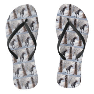 Tongs Weimaraner Laisser Neige Noël