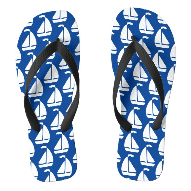 Tongs White Sailboats (Semelle)