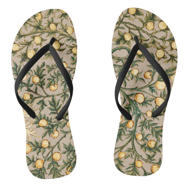 Tongs William Morris Fruit Floral Jardin Fleur Classique (Semelle)