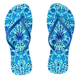 Tongs William Morris Hyacinth Print, Aqua et Turquoise