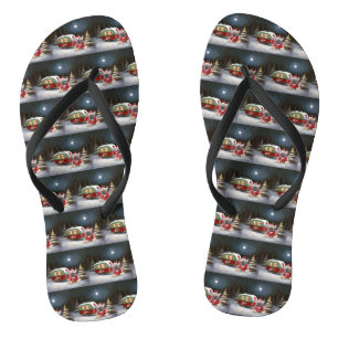 Tongs Winter French Bulldog Caravan Christmas Adventure