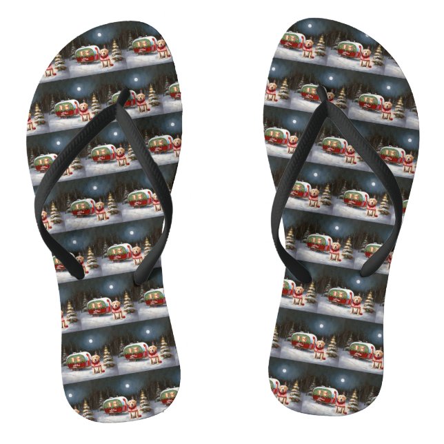 Tongs Winter Labrador Caravan Christmas Adventure (Semelle)