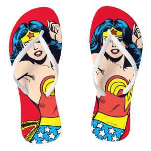 Tongs Wonder Woman Twist avec des menottes brillantes