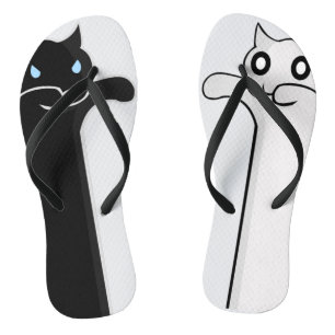 Tongs ZOMBI CATS B&W Slim Strap FlipFlops Thongs
