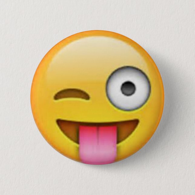 Tongue Emoji Button (Vorderseite)