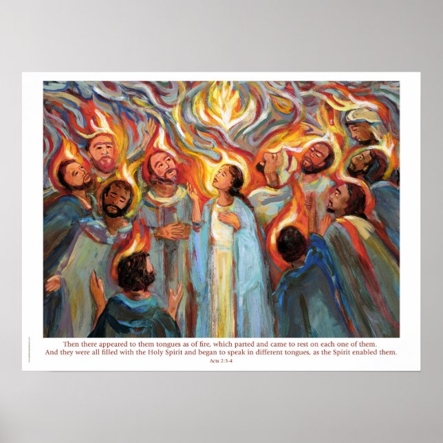 Tongues von Feuerplakaten Poster (Vorne)
