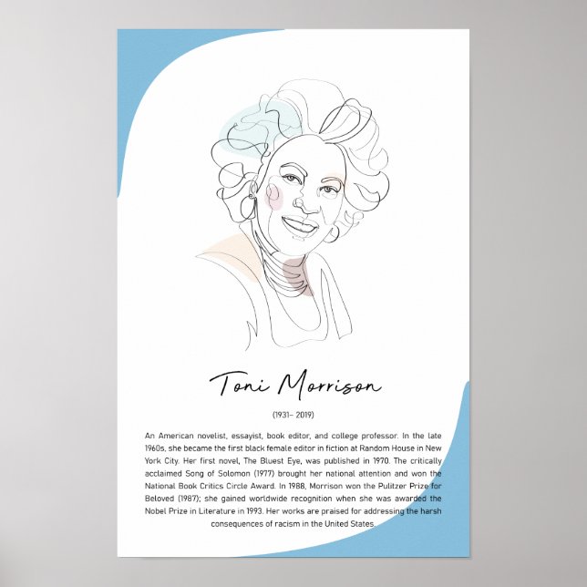 Toni Morrison Poster (Vorne)