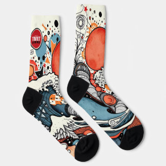 TONI ORIGINAL – Abstrakte Wellensocken Socken