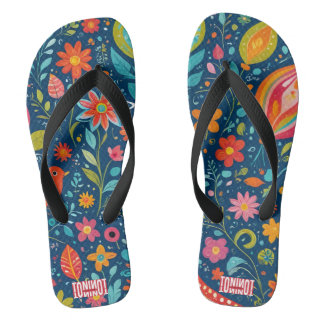 TONI ORIGINAL – Florale künstlerische Sommer Flip  Flops