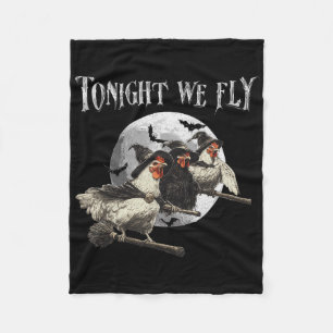 Tonight We Fly Lustiger Hühner Halloween Kostüm Sp Fleecedecke