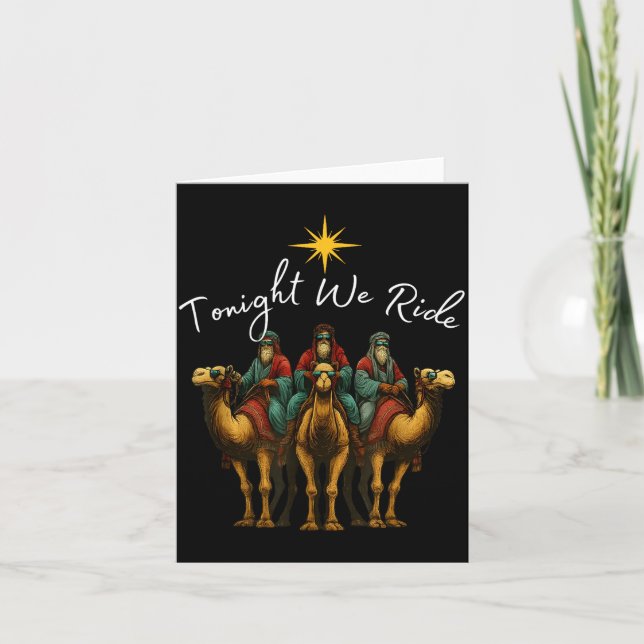 Tonight We Ride Christmas, 3 Wise Men, Christian C Karte (Vorderseite)